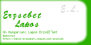 erzsebet lapos business card